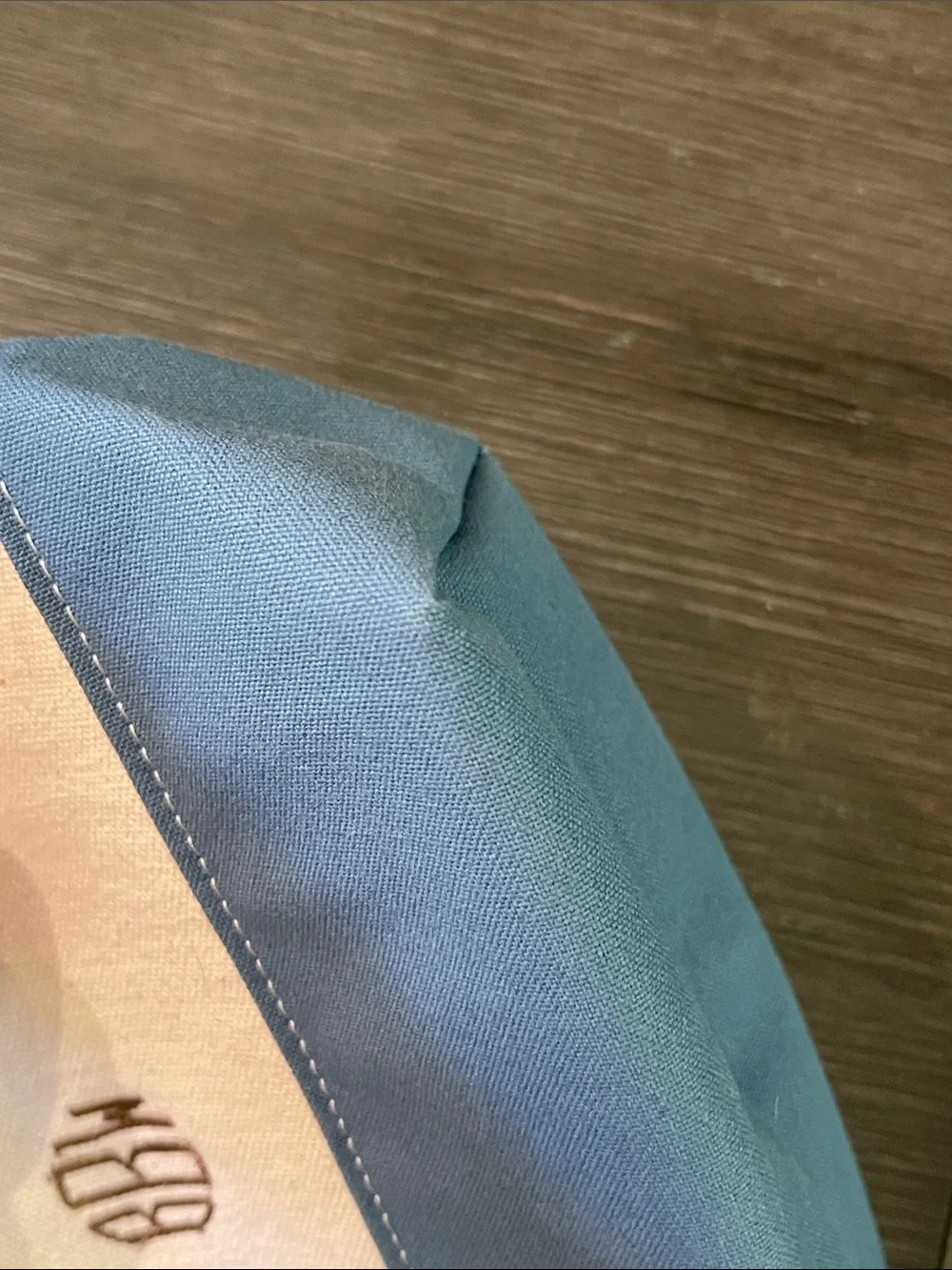 L. L. Bean Boat and Tote Zip Pouch, Blue & Canvas Monogrammed